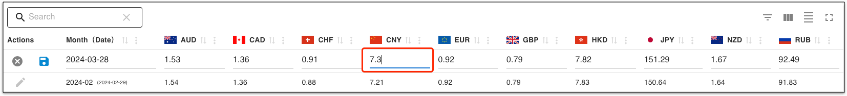 Fill your exchange rate