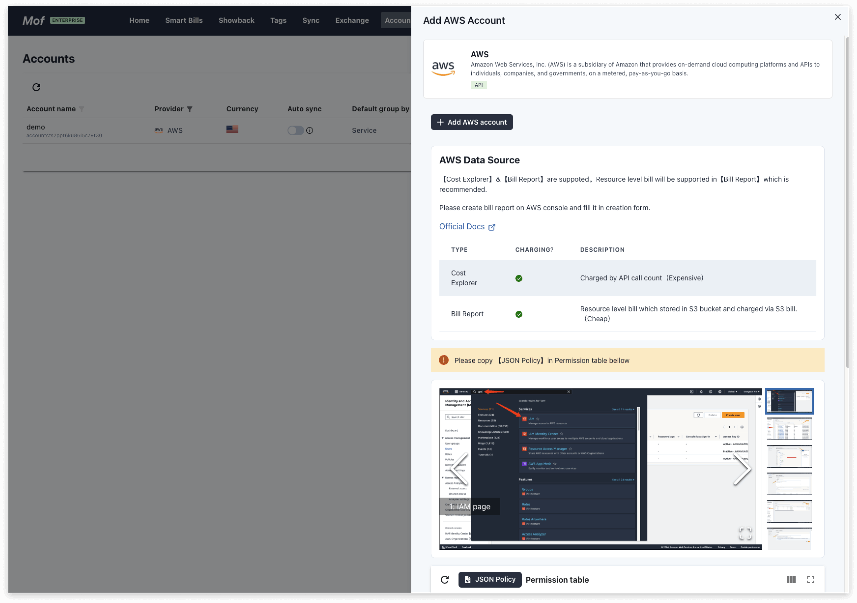 Set Cloud Account Policy